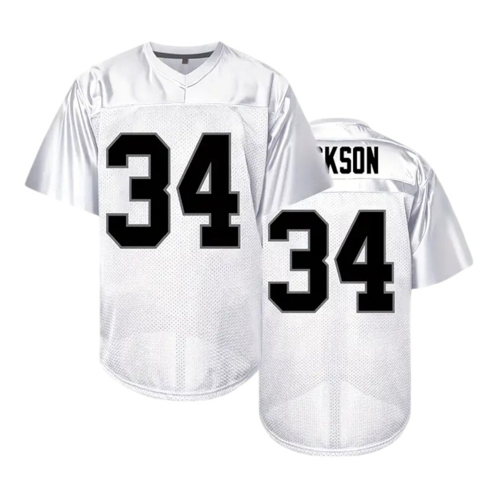 Raiders Bo Jackson #34 Football Jersey Stitched White Men's